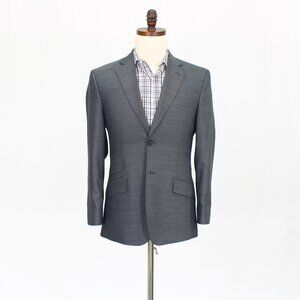 Bespoke 36R Gray Blazer Sport Coat Jacket 2-Button Solid Y337